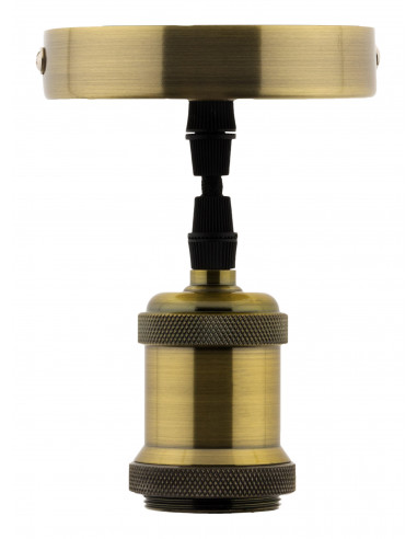 Kit de suspension luminaire métal avec cordon textile Cuivre