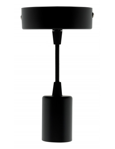 Kit de suspension luminaire métal avec cordon textile Noir