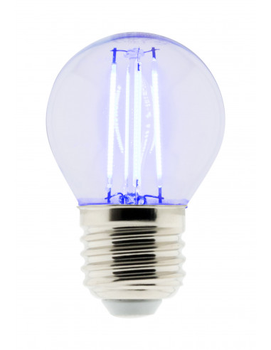 Ampoule LED Déco filament bleu 3W E27 Sphérique