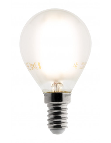 Ampoule Déco filament LED dépoli Sphérique 4W E14 400lm 2700K (blanc chaud)
