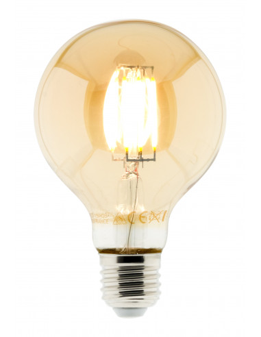 Ampoule Déco filament LED ambrée 6W E27 720lm 2500K - Standard