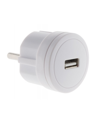 Chargeur USB 2,1A compact Blanc - Zenitech