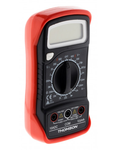 Multimètre digital antichoc - 5 Fonctions CAT III 600V - Thomson
