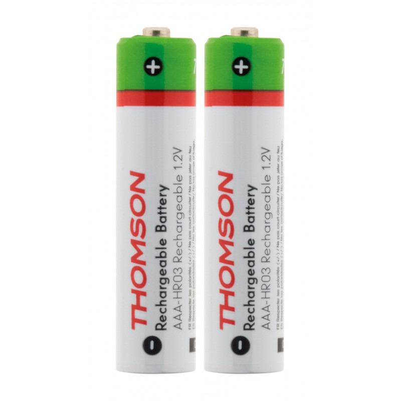 Pack 2x piles rechargeables HR03 AAA 900 mAh - Thomson