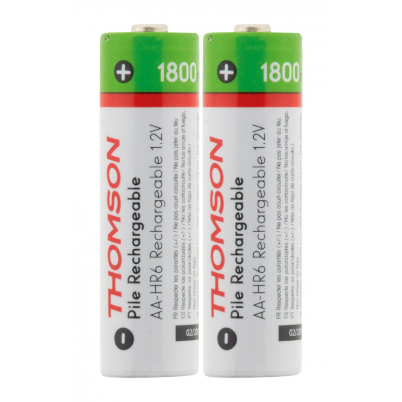 Pack 2x piles rechargeables HR06 AA 1800 mAh - Thomson