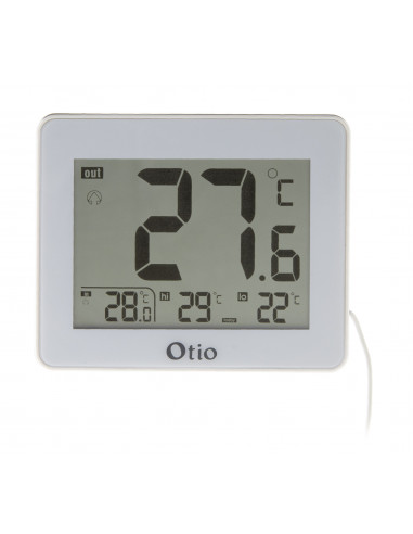 Otio - Thermomètre / Hygromètre d'intérieur avec écran LCD Noir