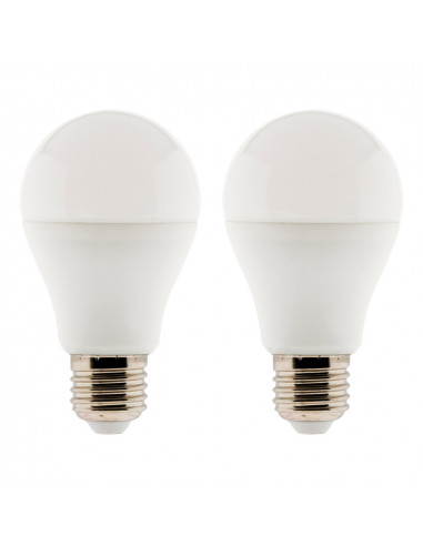 Lot de 2 ampoules LED Standard  6W E27 470lm 2700K (Blanc chaud)