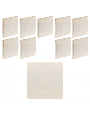 Lot de 10 plaques cache boîtes 75x 75 vis + griffes Diwone Blanc - Diwone