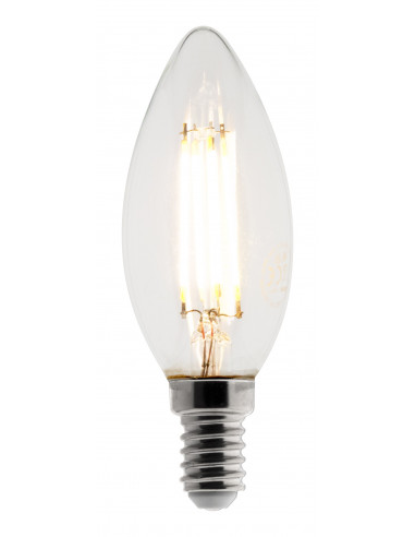 Ampoule Déco filament LED Flamme 4W E14 470lm 2700K (blanc chaud)