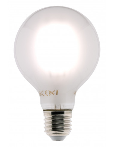 Ampoule déco dépolie filaments LED E27 - 6W - Blanc chaud - 600 Lumen - 2700K - A++ - Zenitech