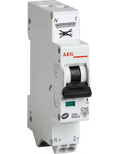 Disjoncteur à connexion automatique PH/N 4,5KA 10A Type AC