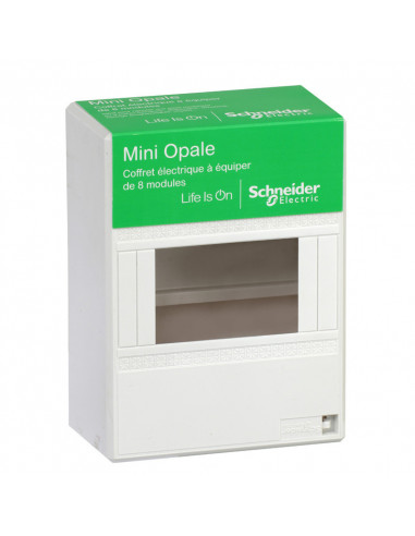 Coffret à équiper (Mini Opale) 8 modules Schneider - Blanc