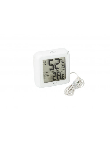 Thermomètre –hygromètre à sonde de température filaire blanc